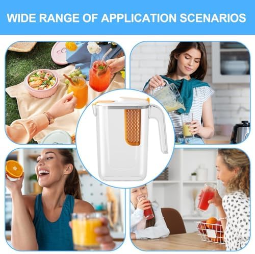 Jarra De Agua Sin BPA De Grandes Capacidades Para Infusión De Frutas - Ideal Para Personas Saludables Que Buscan Bebidas